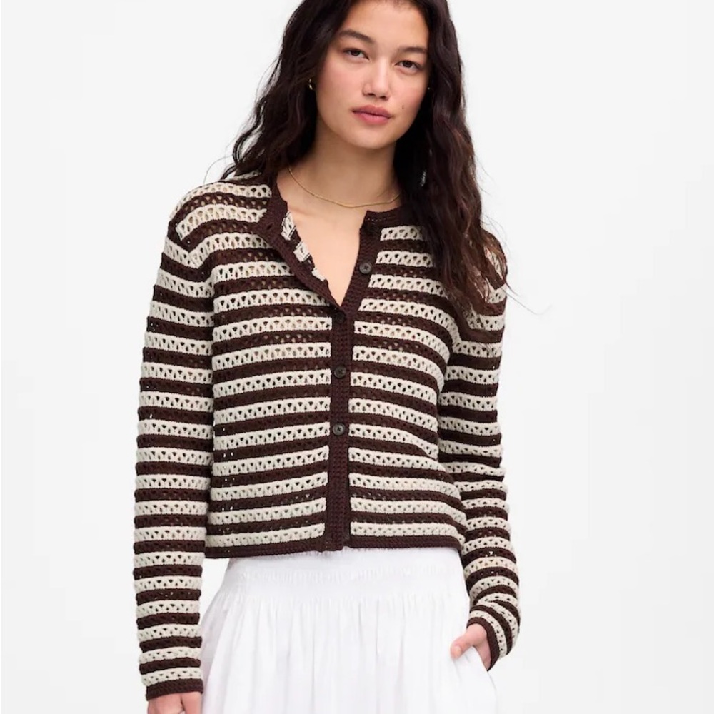 Madewell open stitch sweater cardigan. never worn new with tags